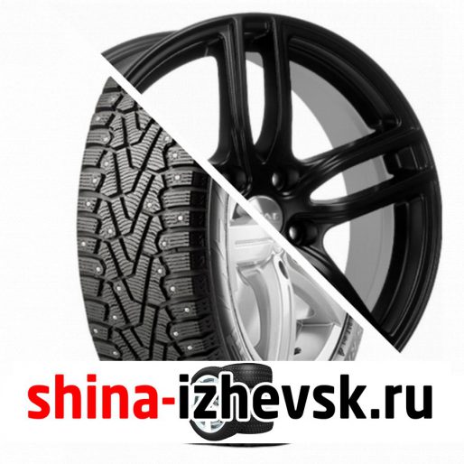 Колесо в сборе Pirelli Winter Ice Zero 225/65 R17 T 106 + СКАД БРАЙТОН 7xR17 5×114.3 ET39 DIA60.1 Черный матовый в Ижевске